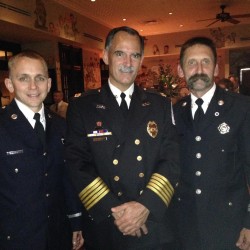 Captain Wines (right) Lt Rhett Fleitz (left) and Chief Bashoor at the 2013 CMA's