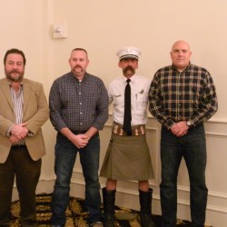 Captain Wines with the Chiefs of the Lake Norman Fire  Rescue Department (NC)